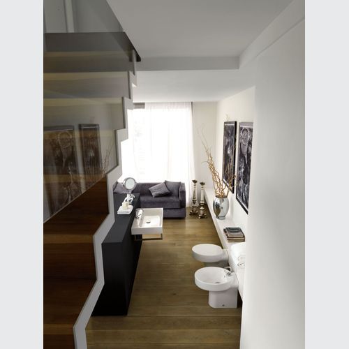 Cento Oval Toilet and Bidet by Kerasan