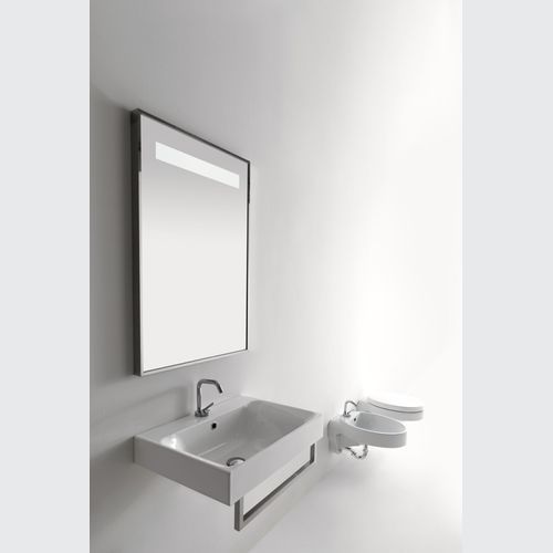 Cento Oval Wall Hung Toilet and Bidet by Kerasan