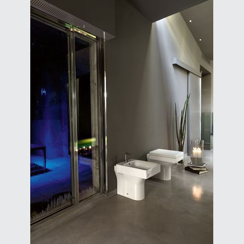 Cento Rectangular Toilet and Bidet by Kerasan