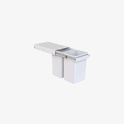 Compact Bin Storage - 2 x 20 Litre Bucket - Handle Pull