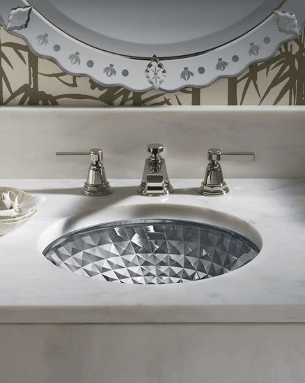 Kallos Spun Glass Undermount Basin