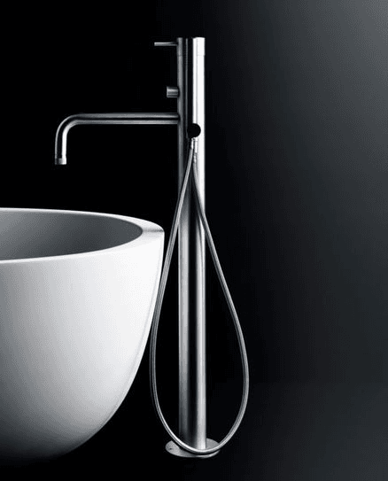 Minimal Floor-mounted Bathtub Tap Set