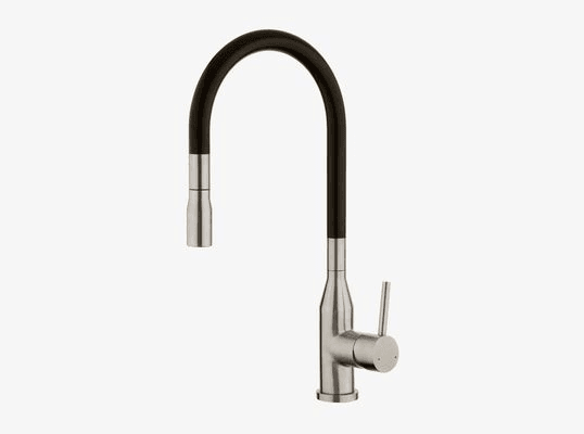 Stainless Minimal Black Spout Pulldown Sink Mixer
