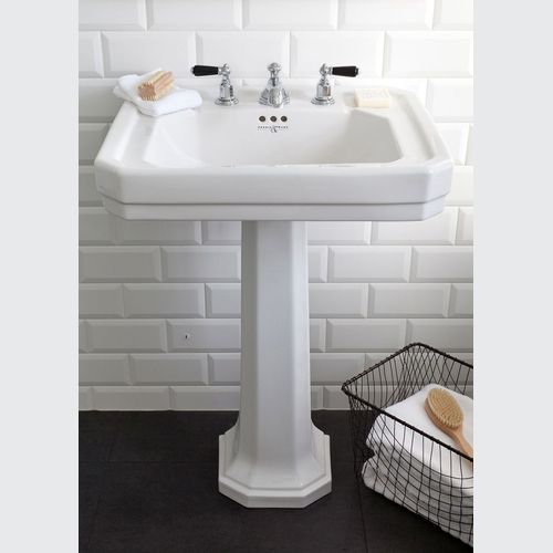 Perrin & Rowe Art Deco 630mm pedestal basin