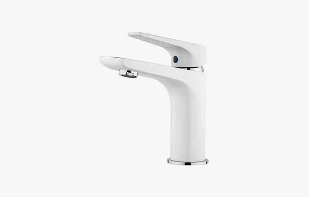 Foreno Solitaire White Chrome Basin Mixer SLT021