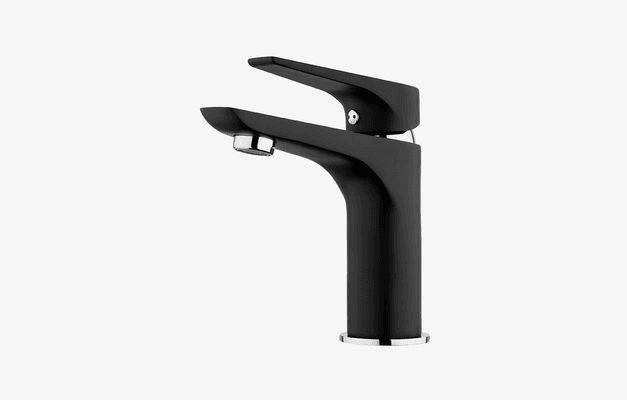 Foreno Solitaire Black Chrome Basin Mixer SLT022