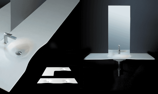 Flat Custom Series Wash Basins by GOMAN