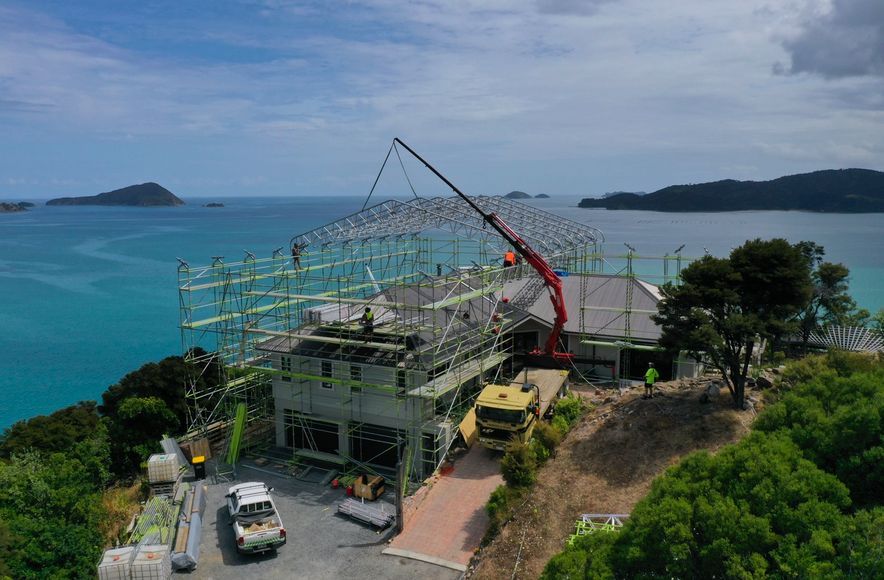 Green Construction- Layher Keder (PVC Sheet Tarpaulin) Roof System - Wyuna Bay 2