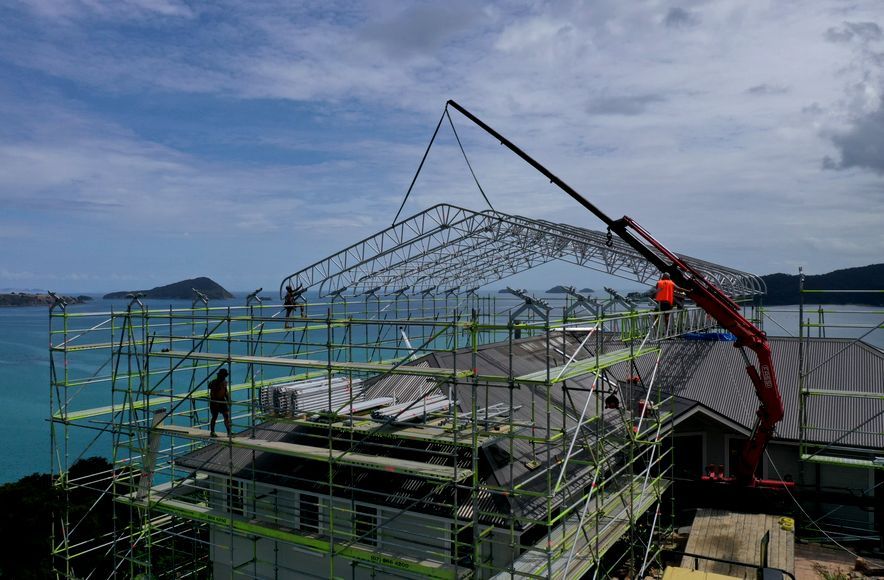 Green Construction- Layher Keder (PVC Sheet Tarpaulin) Roof System - Wyuna Bay 2