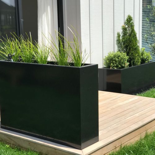 Black Tall Trough 1200 Planter