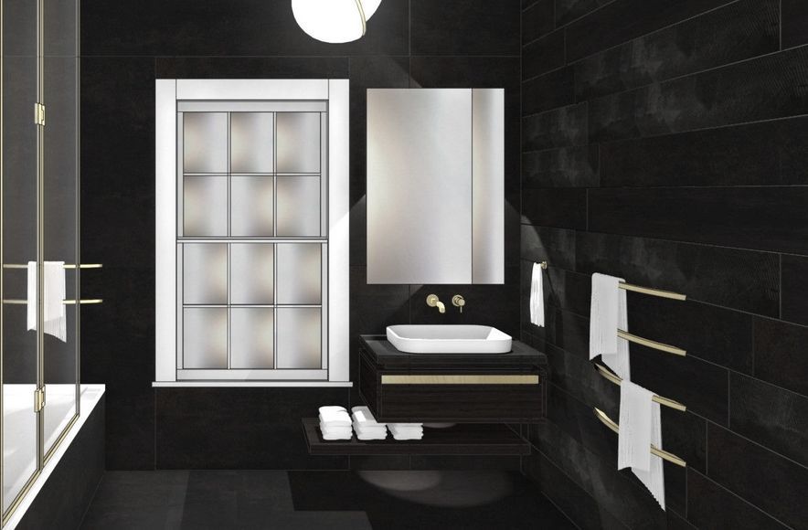 Black and Gold Bathroom