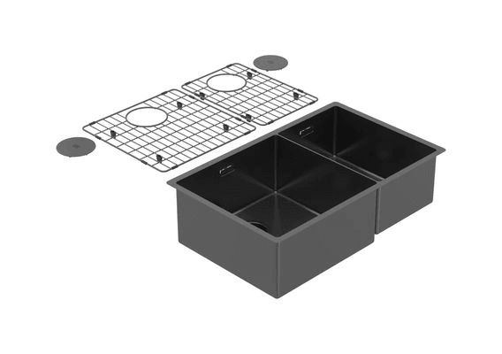 Zomodo Black Pearl Double Sink - CAN660BP (LH)