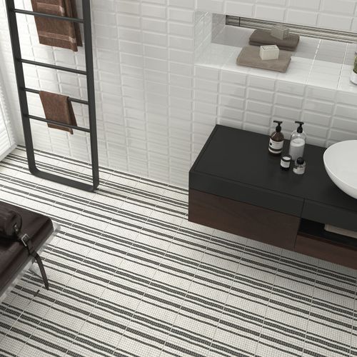 Lisbon Cenefa White Floor & Wall Tiles