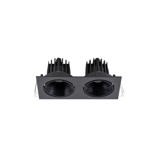 Cevon Dark Art Tilt/Rotate - 2x 14W Double Downlight