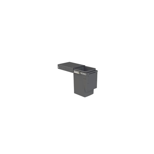 Compact Bin Storage - 1 x 20 Litre Bucket - Cinder - Door Pull