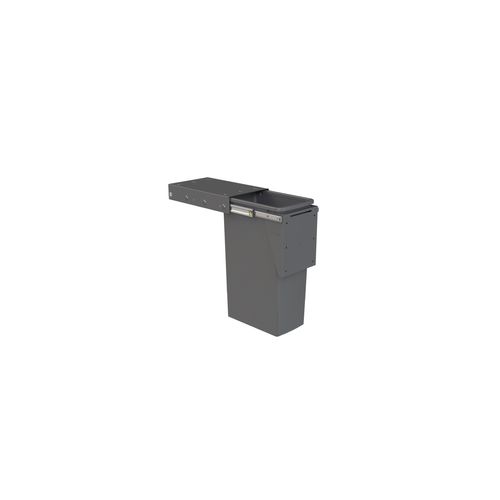 Compact Bin Storage - 1 x 40 Litre Bucket - Cinder - Door Pull