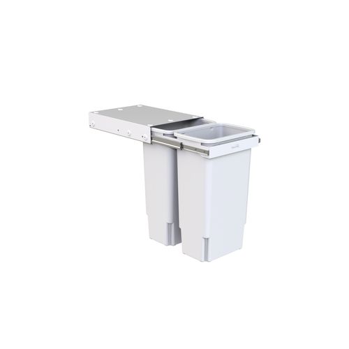 Compact Bin Storage - 2 x 35 Litre Bucket - Handle Pull