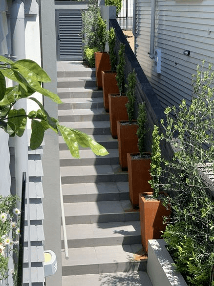 Corten Tapered Column Planter