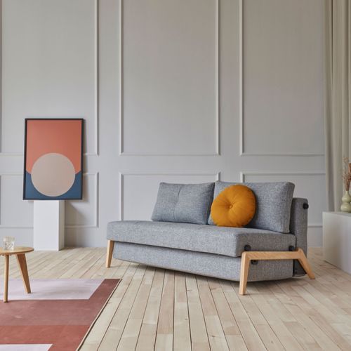 Cubed 02 Sofa Bed by Innovation with Oak Legs
