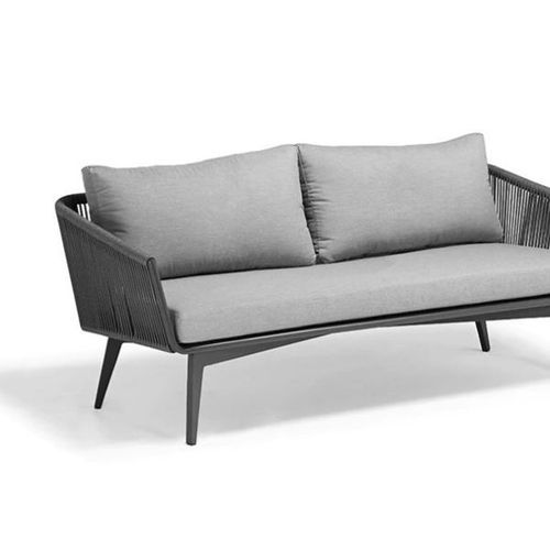 Diva Outdoor Aluminium and Rope Sofa 178cm