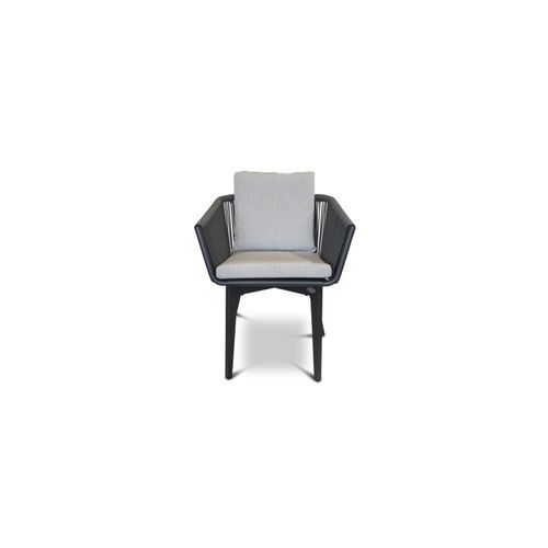 Diva Outdoor Aluminium And Rope Dining Arm Chair