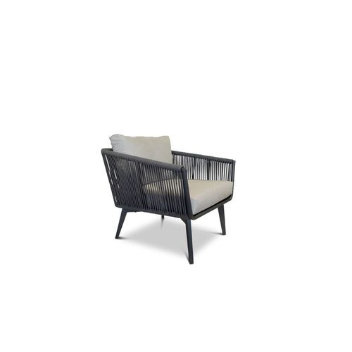 Diva Outdoor Aluminium and Rope Lounge Chair