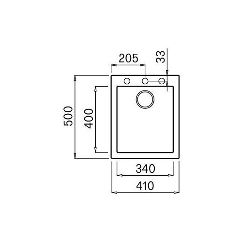 Elleci ELGQ100-40T Quadra Topmount Sink 