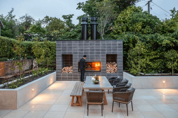 Escea EK1550 Outdoor Fireplace Kitchen