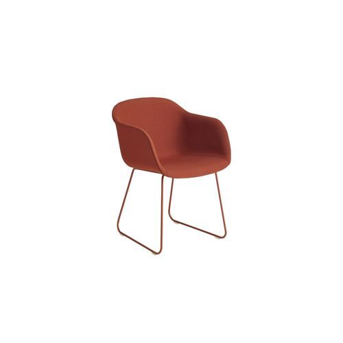 Fiber Armchair Sled Base - Fabric