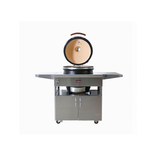 Grandfire Kamado - Integrated with SS Cart Grill