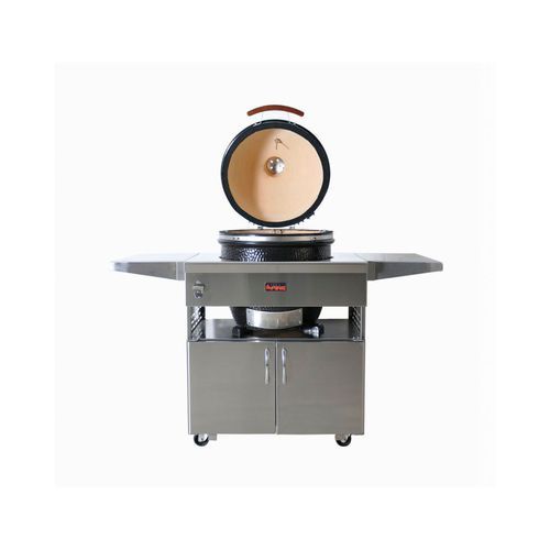 Grandfire Kamado - Integrated with SS Cart Grill