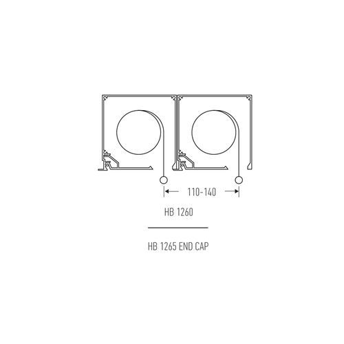 HB1260 Double Recessed Blind Box for Motorised Roller Blinds