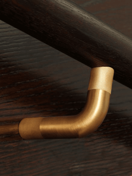HB580 Knurled Solid Bronze Stair Rail Bracket for Handrails