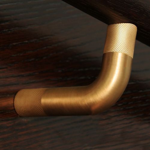 HB580 Knurled Solid Bronze Stair Rail Bracket for Handrails