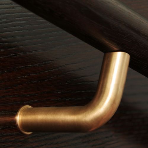 HB590 Plain Solid Bronze Stair Rail Bracket for Handrails