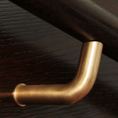HB590 Plain Solid Bronze Stair Rail Bracket for Handrails