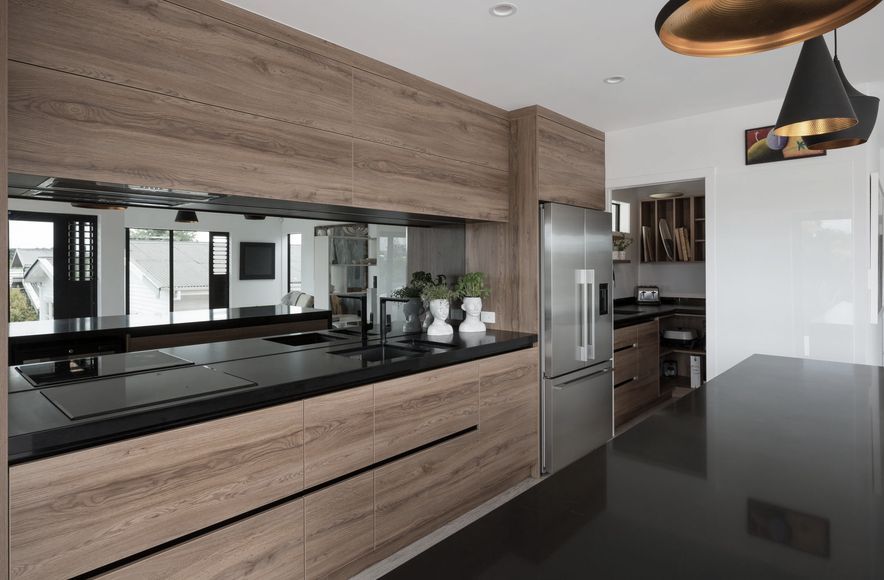 Smokey Mirror Kitchen