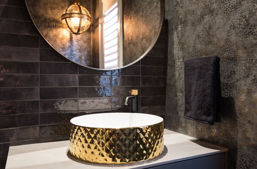 Luxurious Powder Room and Laundry