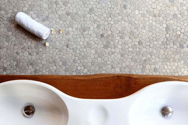 Marble Pebble Interlocking Tile