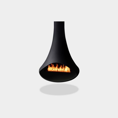 Naked Flame Silo Suspended Fireplace