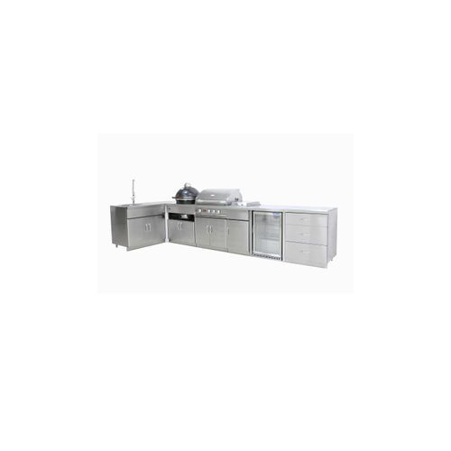 Grandfire Outdoor Kitchen Package with Single Fridge