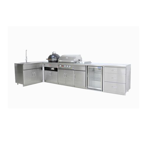 Grandfire Outdoor Kitchen Package with Single Fridge