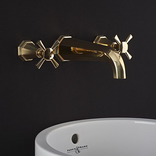 Perrin & Rowe Deco Wall Mounted Basin Taps