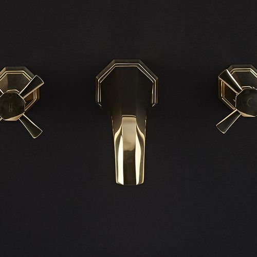 Perrin & Rowe Deco Wall Mounted Basin Taps