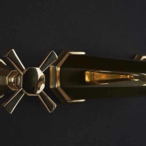 Perrin & Rowe Deco Wall Mounted Basin Taps
