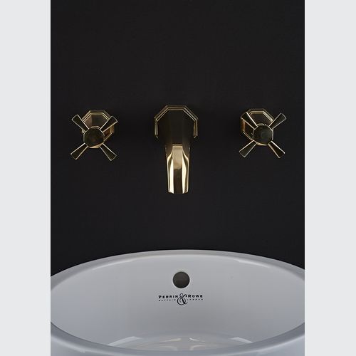 Perrin & Rowe Deco Wall Mounted Basin Taps