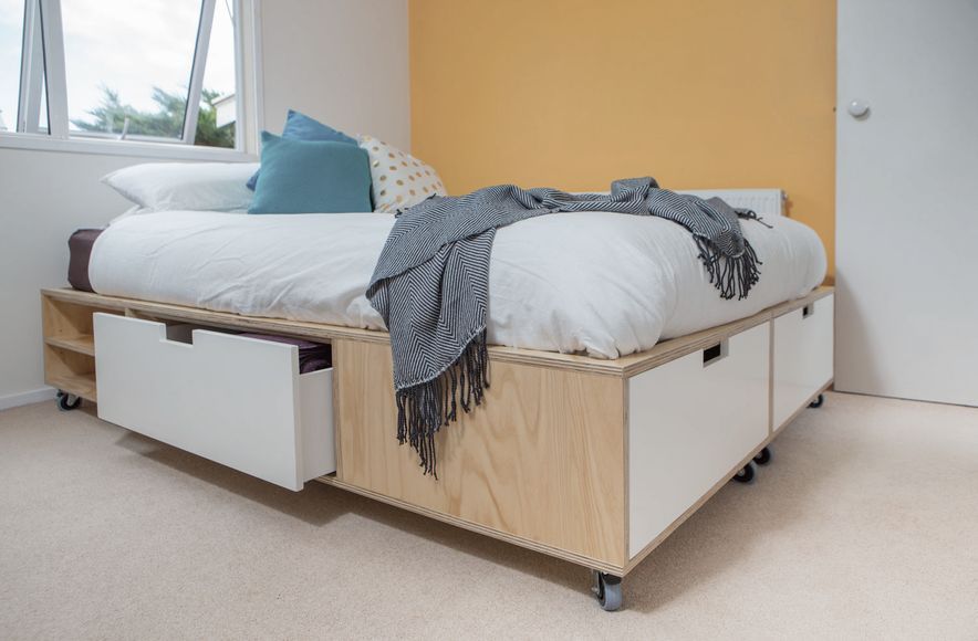 Plywood bed