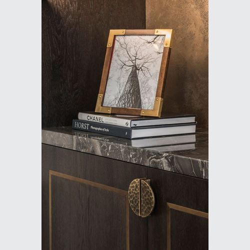 Joseph Giles Semi Circular Hammered Moon Solid Brass Door Pull