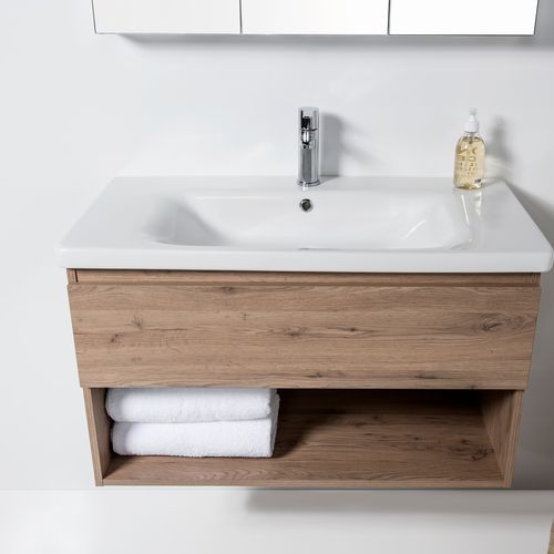 Soft 900 Wall-Hung Vanity 1 Drawer & Open Shelf