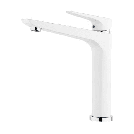 Solitaire Sink Mixer White/Chrome SLT011
